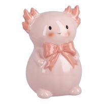 Deko-Figur Axolotl, mit Schleife, 15 cm
