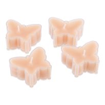 4er Set Teelicht Duft, Schmetterling/orange/Nektarine
