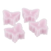 4er Set Teelicht Duft, Schmetterling/rosa/Lavendel
