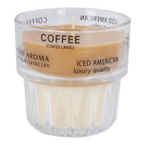 Duftkerze im Glas, Kaffee/braun/creme, 8 cm