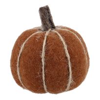 Deko-Kürbis Filz, braun, 8 x 9 cm