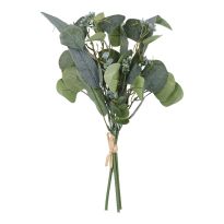 Strauß Eucalyptus/Blüte, Blüten/weiß, 37 cm