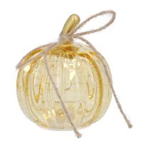 LED-Kürbis Craquele, klar, 9 cm