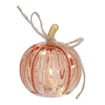 LED-Kürbis Craquele, rot, 9 cm