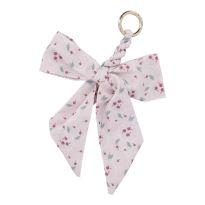 Taschen-Anhänger Schleife, Kirschen/rosa, 24 cm