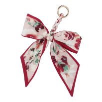 Taschen-Anhänger Schleife, Floral/pink, 24 cm
