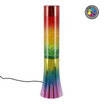 LED-Glitterlampe, bunt, 33 cm
