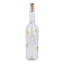 LED-Flasche Frühjahr, Schmetterling/Blume, 32 cm