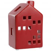 Haus modern, rot, 10 cm