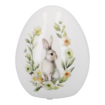 LED-Ei Motiv, Hase/gelb/orange, 12 cm