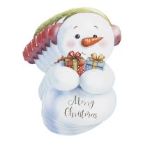 Klappkarten-Set Motiv, Schneemann, 6-teilig