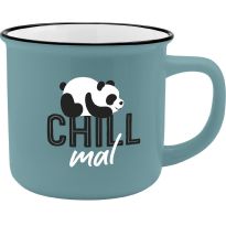 Becher Emaille-Optik, Chill mal, 350 ml