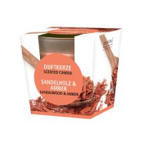 Duftkerze im Glas, Sandelholz-Amber