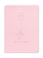Terminplaner Lederlook, 2026, rosa