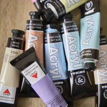 10er-Set Acrylfarben, pastell, 10 x 18 ml
