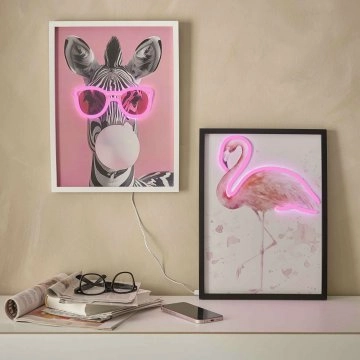 LED-Objekt Neon, Zebra/wei&szlig;, 30 x 40 cm