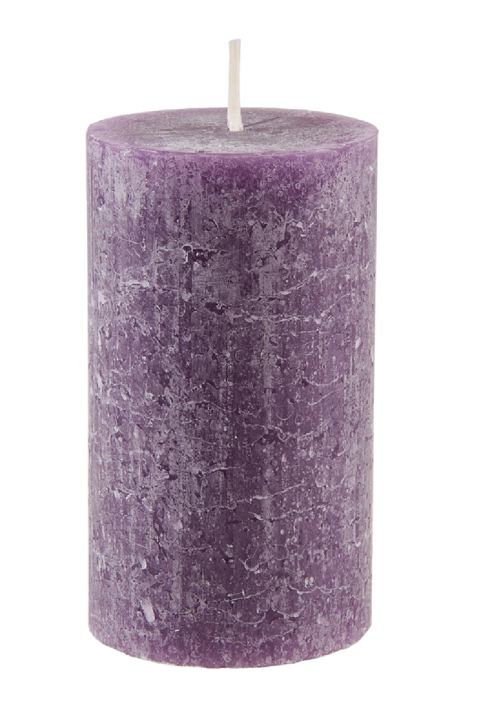 Kerze Rustik, Lara, aubergine, 12 cm
