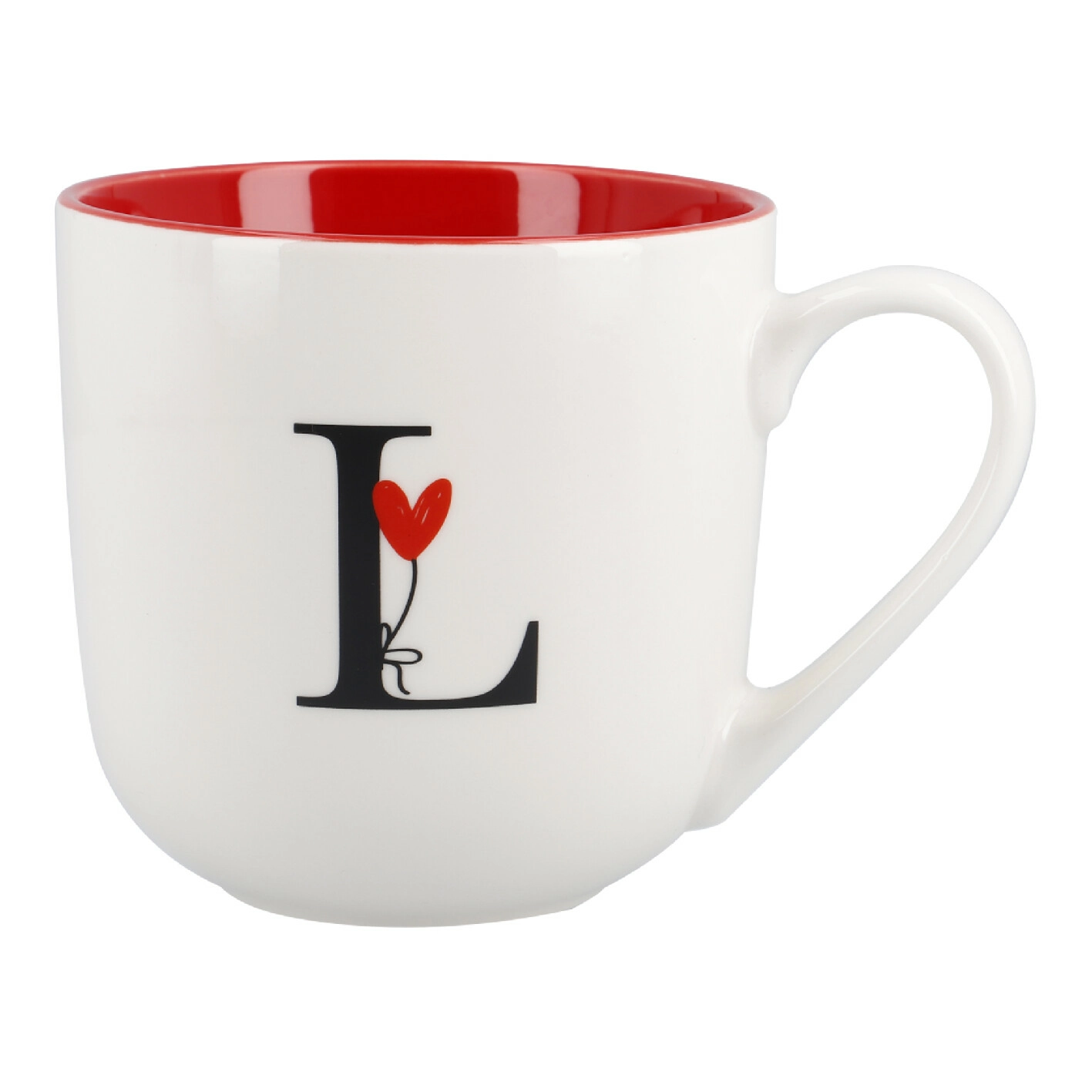 Becher Buchstabe/Ballon, L/innen rot, 450 ml