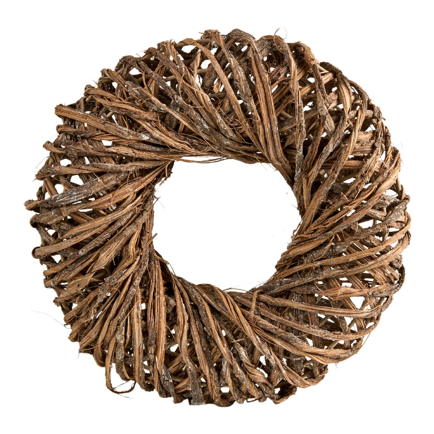 Rattankranz, geflochten/braun, 30 cm