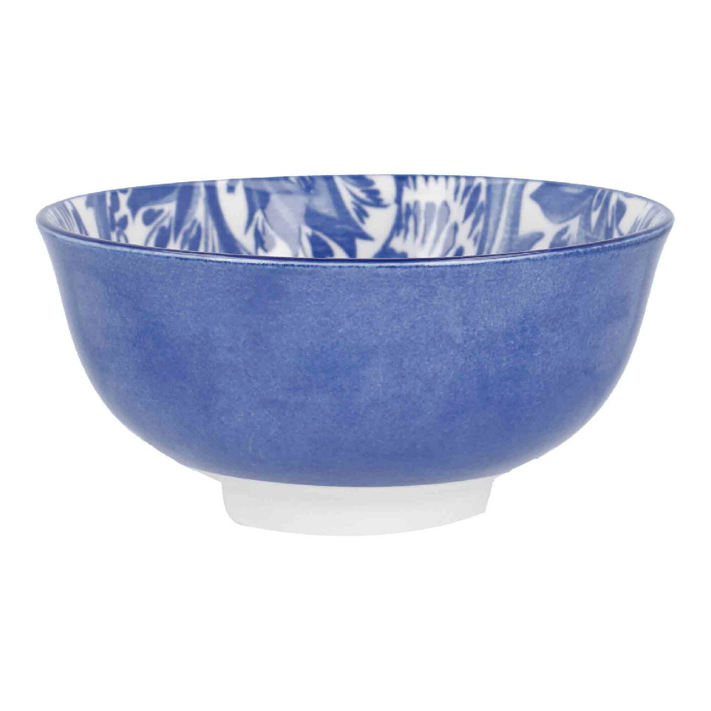 Schale Bali, Blumen/blau, tief, 11.5 cm