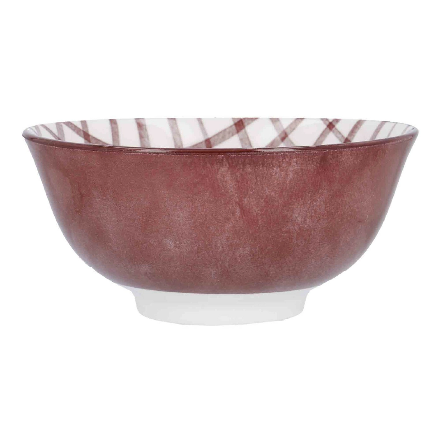 Schale Bali, Karo/lila, tief, 15.5 cm