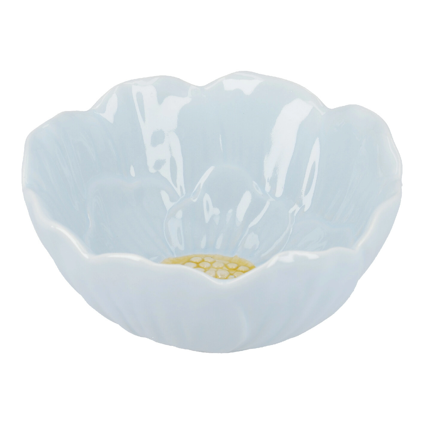 Schale Blüten, hellblau, 12 cm