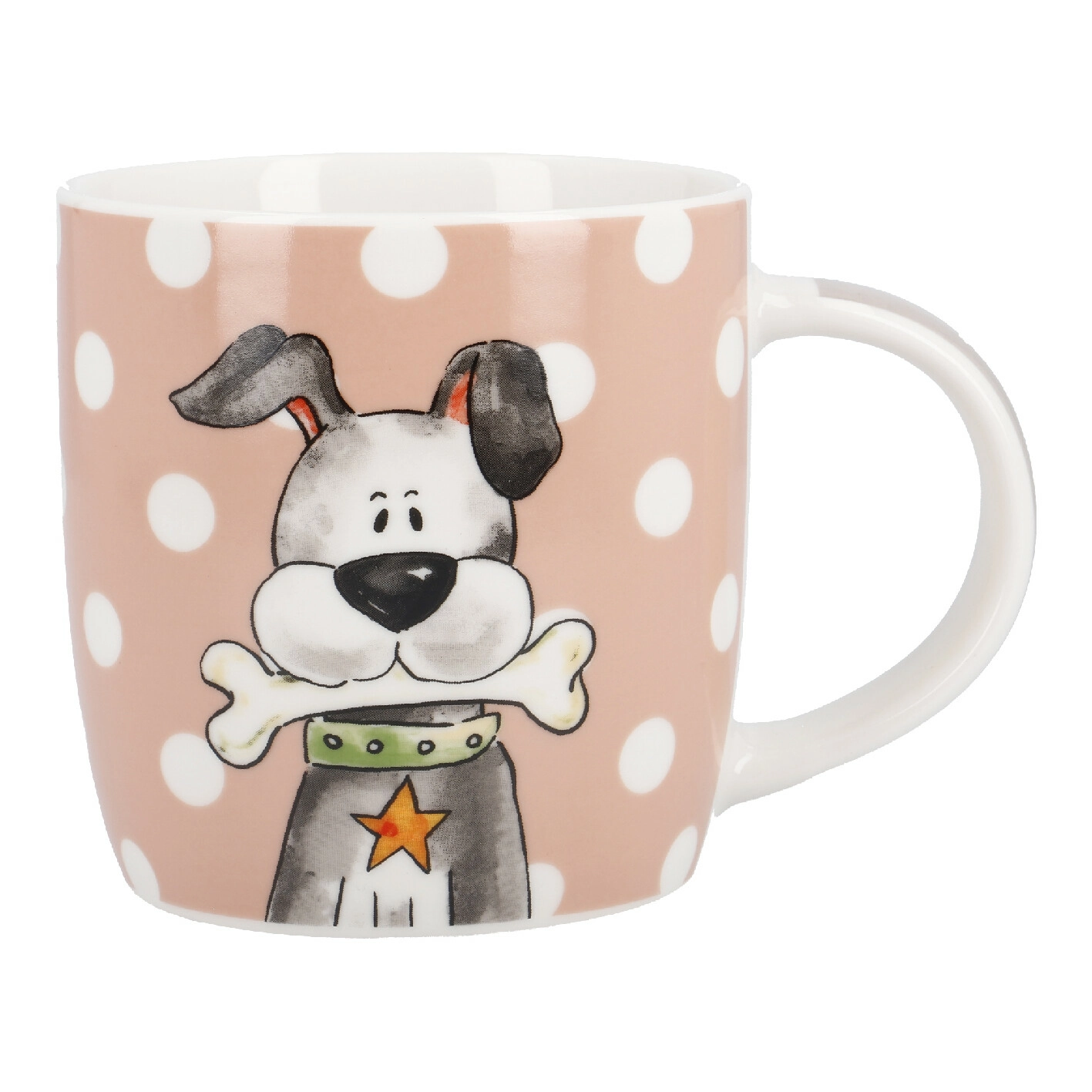 Becher Tier, Hund mit Punkten, 330 ml