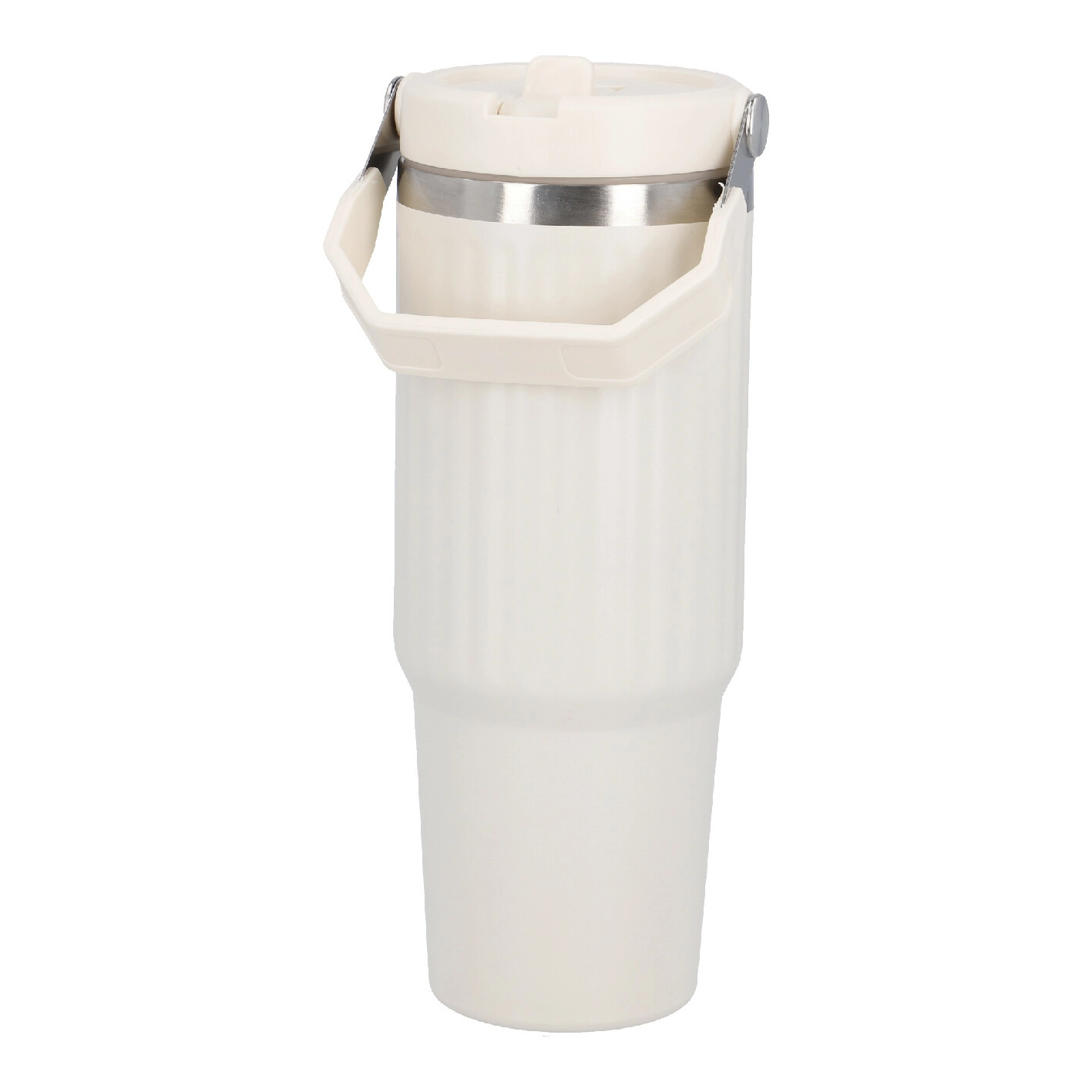 Isolierbecher mit Henkel, creme, 900 ml