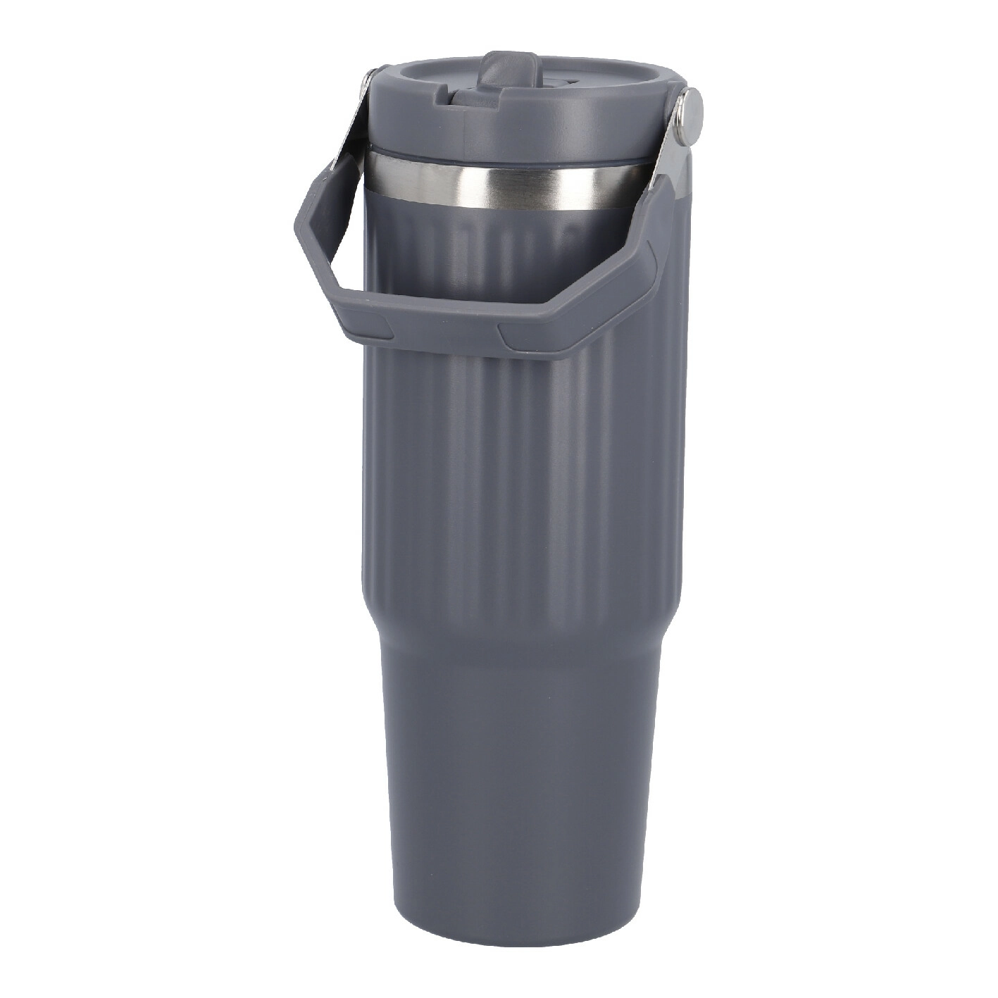 Isolierbecher mit Henkel, grau, 900 ml