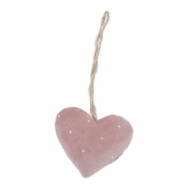 Anhänger Samtherz mit Holzstern, rosa