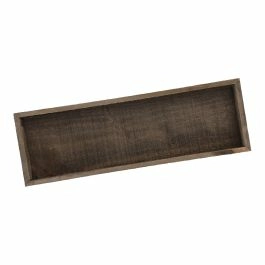 Holzschale, eckig/dunkelbraun, 40 x 13 cm