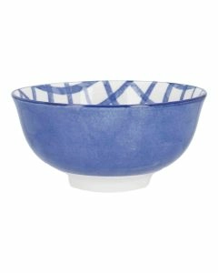 Schale Bali, Karo/blau, tief, 11.5 cm