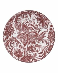 Pastateller Bali, Blumen/lila, 20 cm