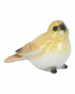 Deko-Vogel Amy, orange/gelb, 8.5 cm