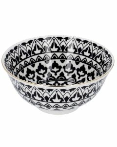 Schale China, gro&szlig;, schwarz/wei&szlig;, Orient