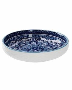 Schale China, flach, blau/hellblau, 15 cm