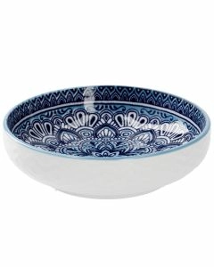 Schale China, flach, blau/hellblau, 9 cm
