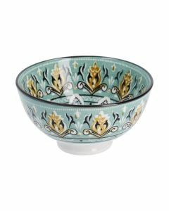 Schale China, hoch, gr&uuml;n/braun, 9.5 cm