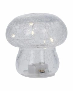LED-Pilz Craquele, klar, 8 cm