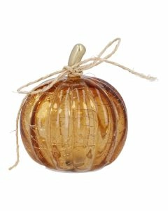 LED-Kürbis Craquele, orange, 9 cm