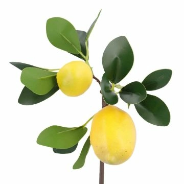 Zitronenzweig, grün/gelb, 34 cm