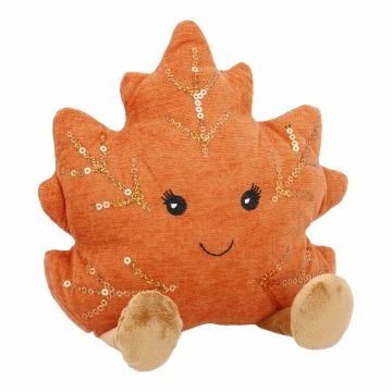 Deko-Ahornblatt mit Gesicht, braun, 25 x 23 cm