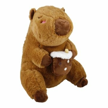 Kuscheltier Capybara, Essen/Bubble-Tea, 40 cm