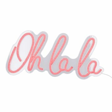 Neon-Schriftzug Oh la la, 40 x 19 cm