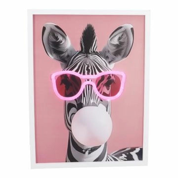 LED-Objekt Neon, Zebra/weiß, 30 x 40 cm