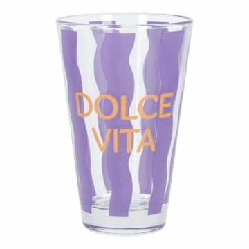 Trinkglas mit Spruch, Dolce Vita/lila, 310 ml