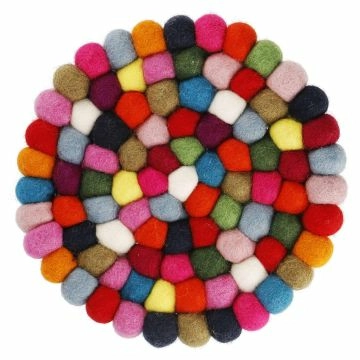 Untersetzer Filzkugeln, bunt, 20 cm
