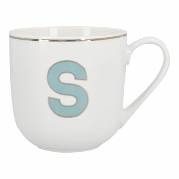 Becher Buchstabe mit Schlüsselanhänger, S/grün, 450 ml