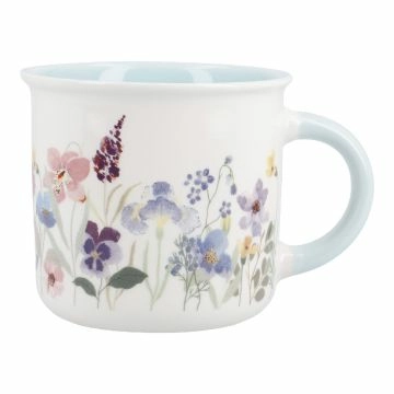 Becher Blumenwiese, blau, 350 ml