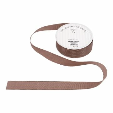 Geschenkband Seide, schokobraun, 23 mm x 5 m